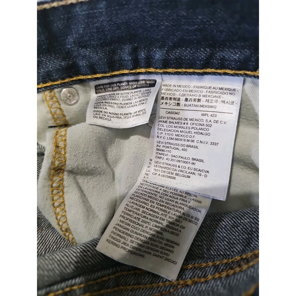 Levi's 559 Relaxed Straight Jeans Men's 38x34 Dark Wash Denim Blue - Picture 6 of 6